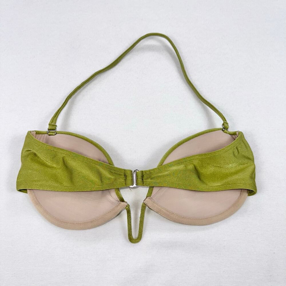 Adriana Degreas Women's Seashell Solid Strapless Bikini Set Medium Pistachio - Picture 4 of 15